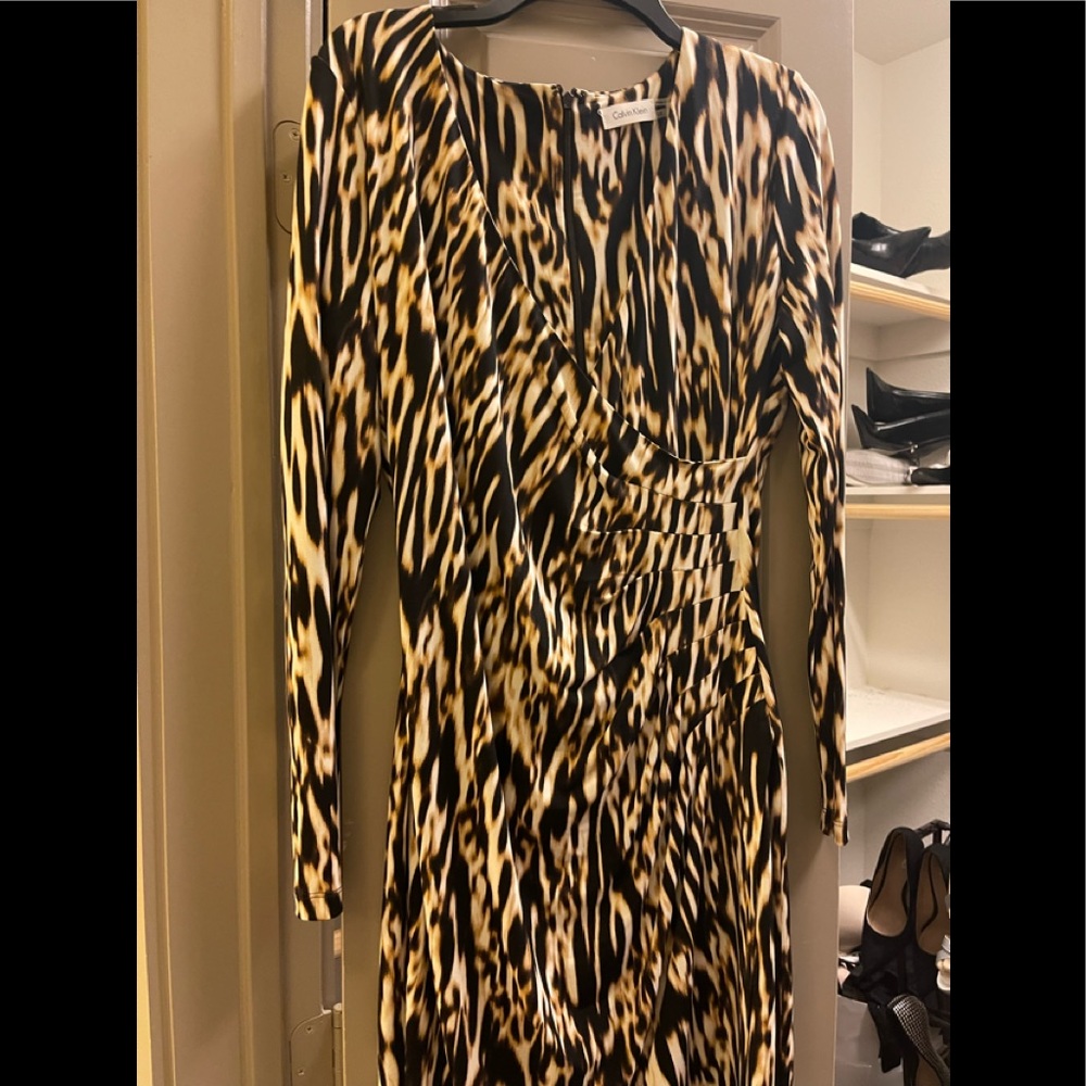 Calvin Klein print dress, size 12, like new condition, $35